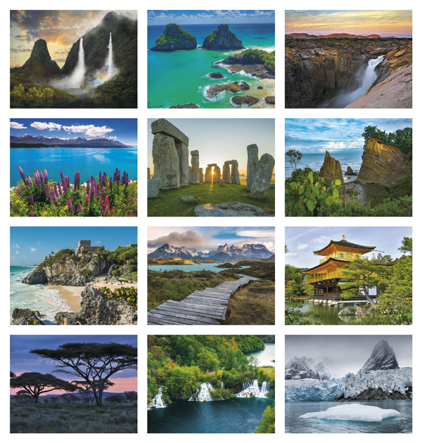 Click to Enlarge Monthly Images- Destination Dreams #804 Custom Imprinted Calendar - Destination Dreams #804
