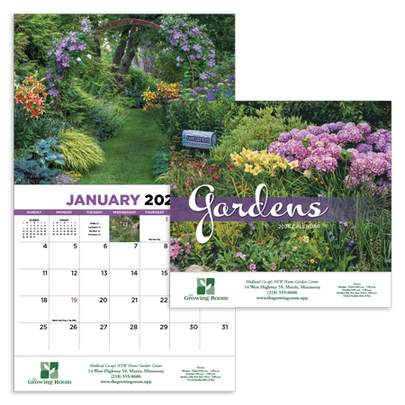 Custom Imprinted Calendar - Gardens #808 Custom Imprinted Calendar - Gardens #808