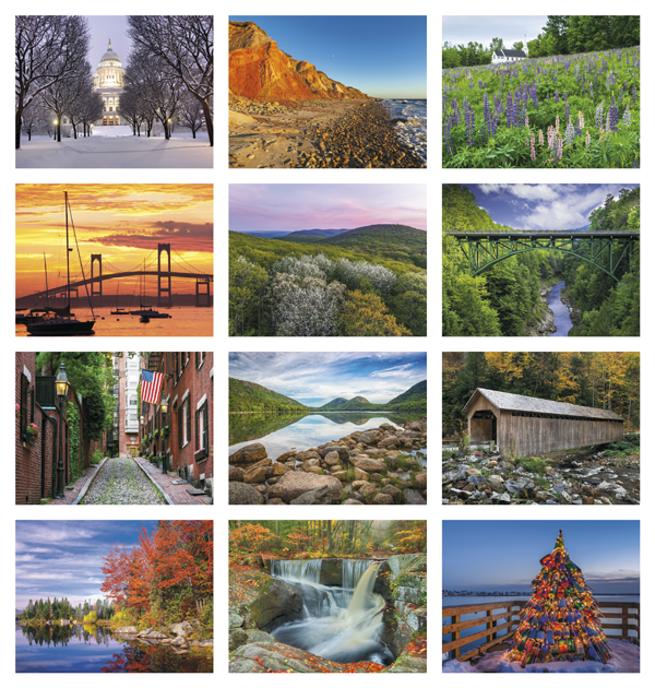 Click to Enlarge Monthly Images- New England #812 Custom Imprinted Calendar - New England #812