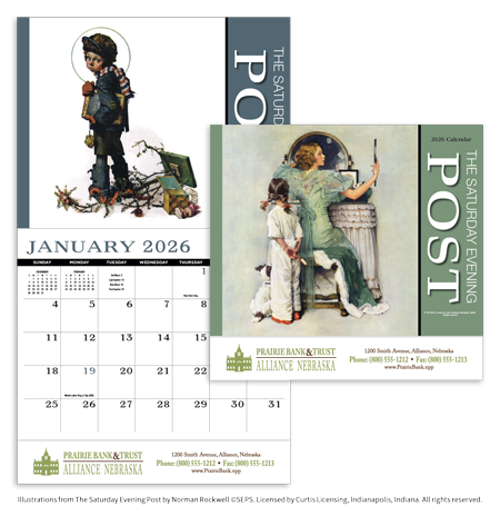 Custom Imprinted Calendar - The Saturday Evening Post #819