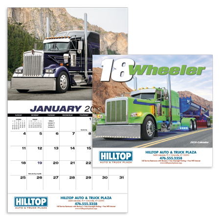 Custom Imprinted Calendar - 18 Wheeler #823 Custom Imprinted Calendar - 18 Wheeler #823