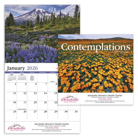 Custom Imprinted Calendar - Contemplations #825 Custom Imprinted Calendar - Contemplations #825