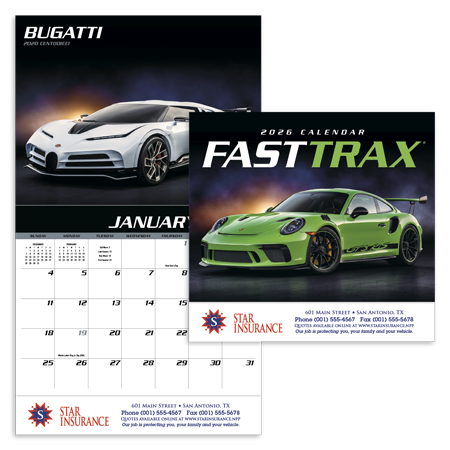 Custom Imprinted Calendar - Fast Trax #830 Custom Imprinted Calendar - Fast Trax #830