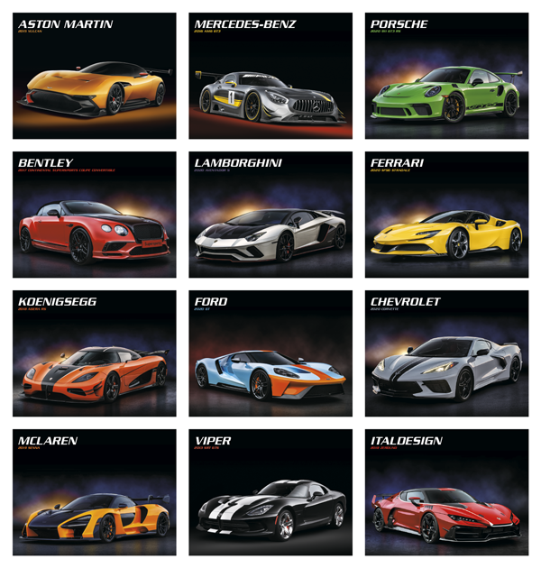 Click to Enlarge Monthly Images- Fast Trax #830 Custom Imprinted Calendar - Fast Trax #830