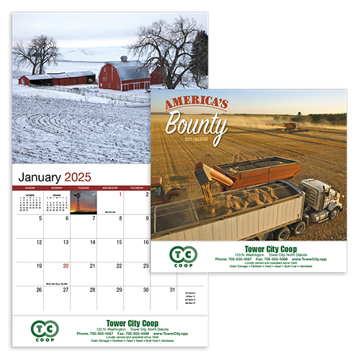 Custom Imprinted Calendar - America's Bounty #831