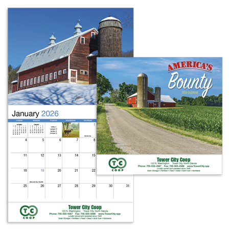Custom Imprinted Calendar - America's Bounty #831 Custom Imprinted Calendar - America's Bounty #831