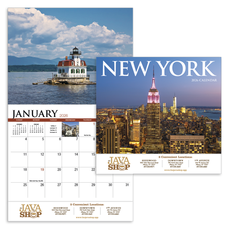 Custom Imprinted Calendar - New York #838 Custom Imprinted Calendar - New York #838