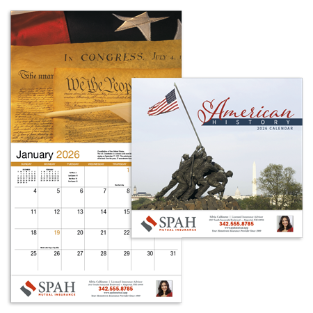 Custom Imprinted Calendar - American History #839 Custom Imprinted Calendar - American History #839