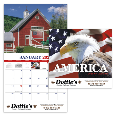 Custom Imprinted Calendar - America #857 Custom Imprinted Calendar - America #857