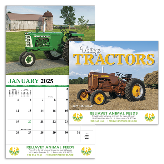 Custom Imprinted Calendar - Vintage Tractors #871