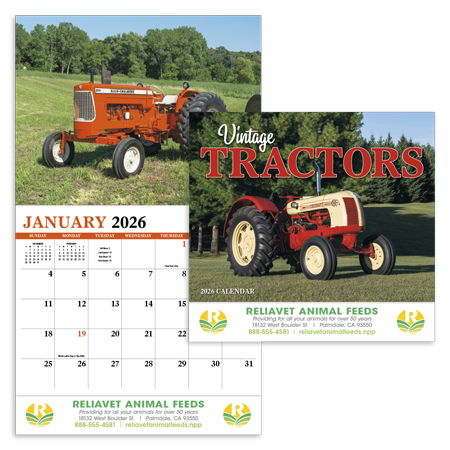 Custom Imprinted Calendar - Vintage Tractors #871