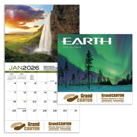 Custom Imprinted Calendar - Earth #872 Custom Imprinted Calendar - Earth #872