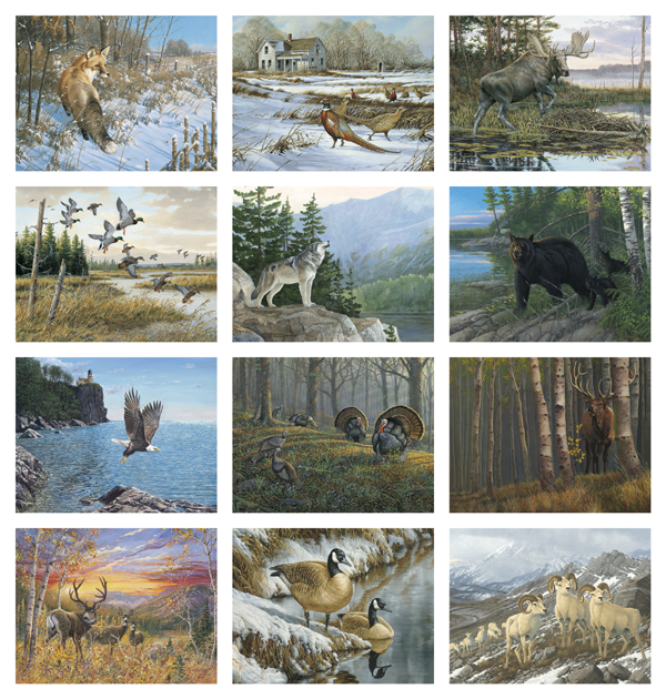 Click to Enlarge Monthly Images- Wildlife Collection #884 Custom Imprinted Calendar - Wildlife Collection #884