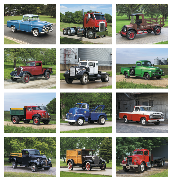 Click to Enlarge Monthly Images- Classic Trucks #894 Custom Imprinted Calendar - Classic Trucks #894