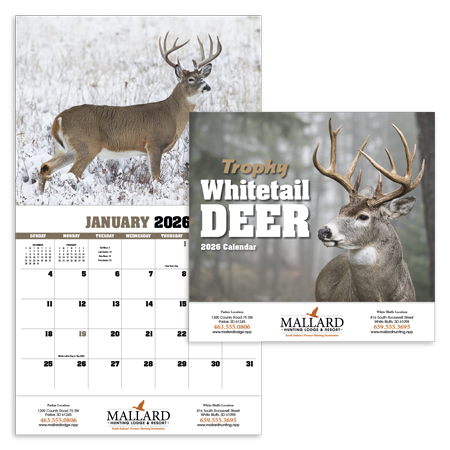 Custom Imprinted Calendar - Trophy Whitetail Deer #896